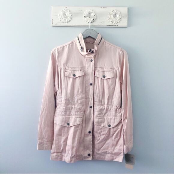 Levi Utility Jacket in Peach Blossom Pink NEW - Picture 1 of 9